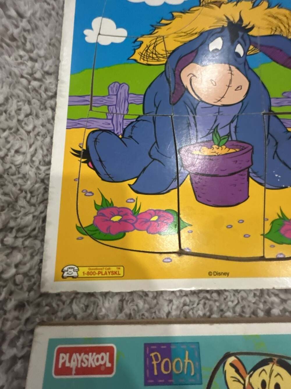 Lot of 4 Vintage Playskool Disney Winnie the Pooh Wooden Frame Tray Puzzles - Picture 13 of 13